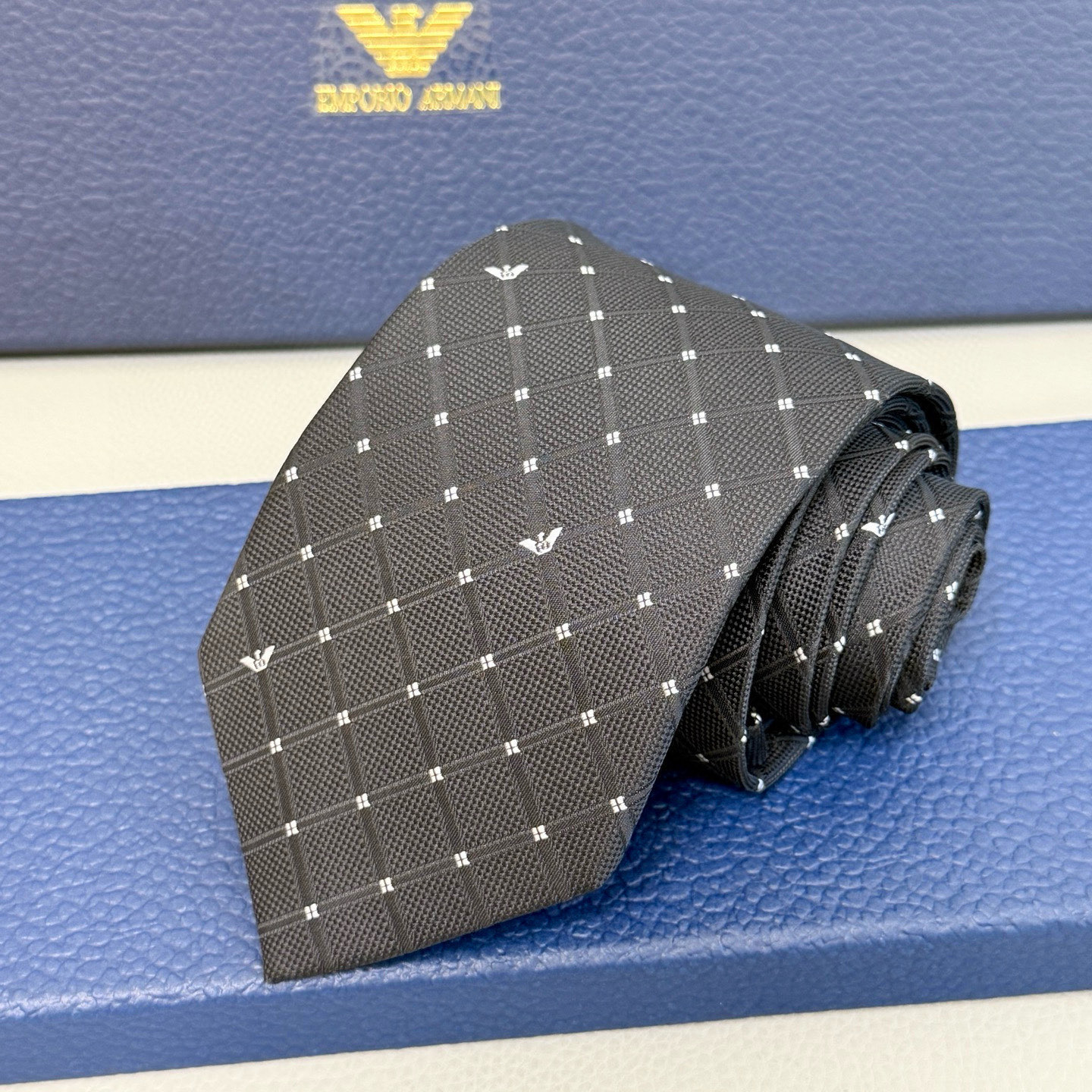 エンポリオアルマーニ風 ネクタイ ホスト パーティ 結婚式 高級シルク調 光沢 黒 - 画像 2