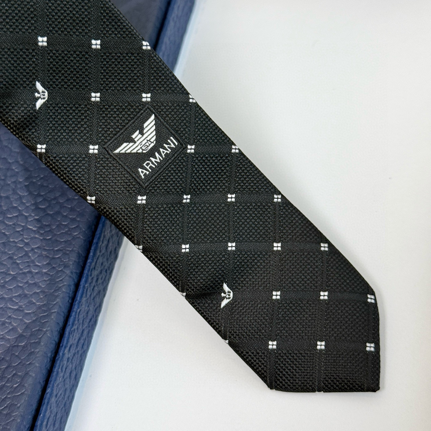 エンポリオアルマーニ風 ネクタイ ホスト パーティ 結婚式 高級シルク調 光沢 黒 - 画像 8