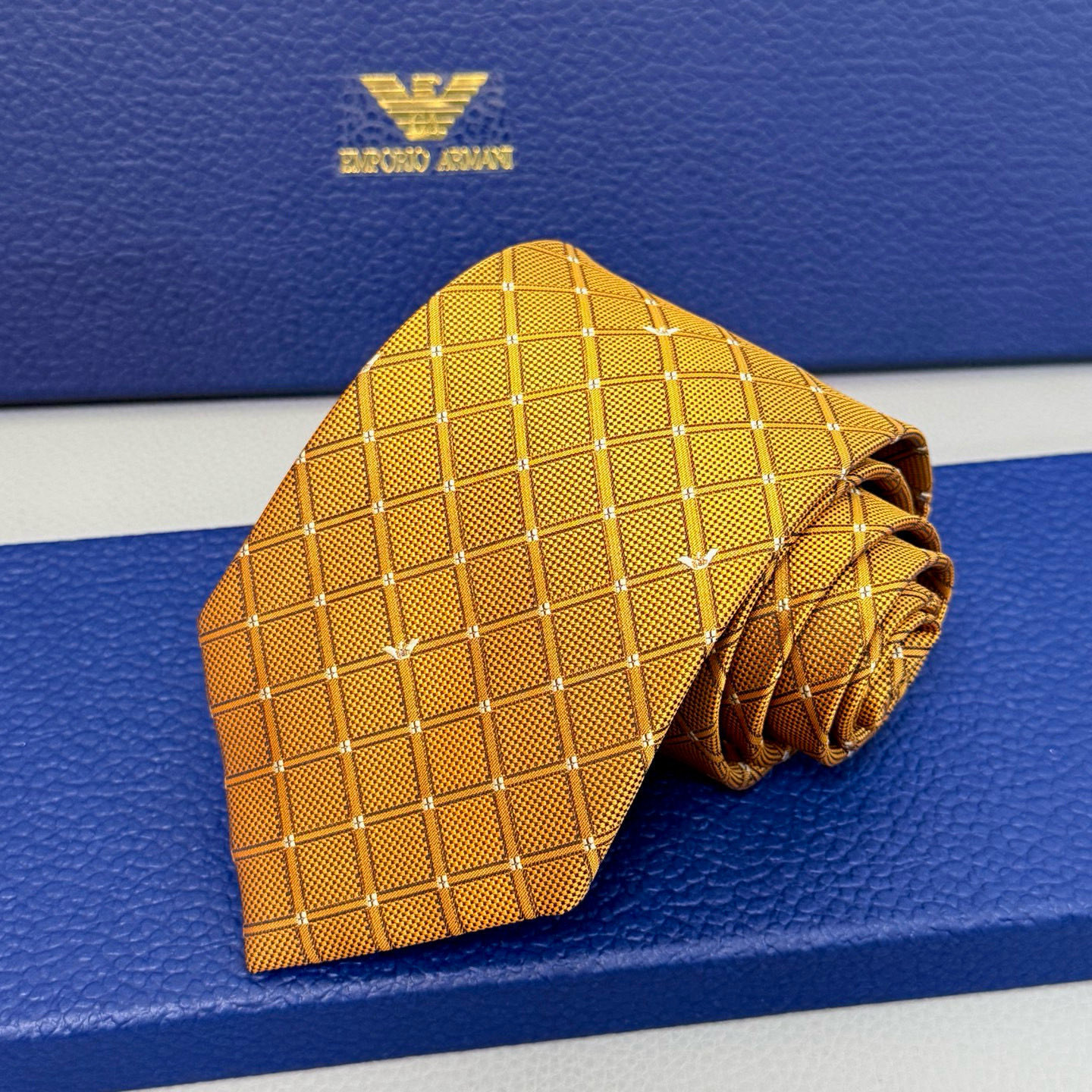 エンポリオアルマニ風 ネクタイ メンズ ホスト 衣装 パーティ 100%シルク調 光沢 ゴールド