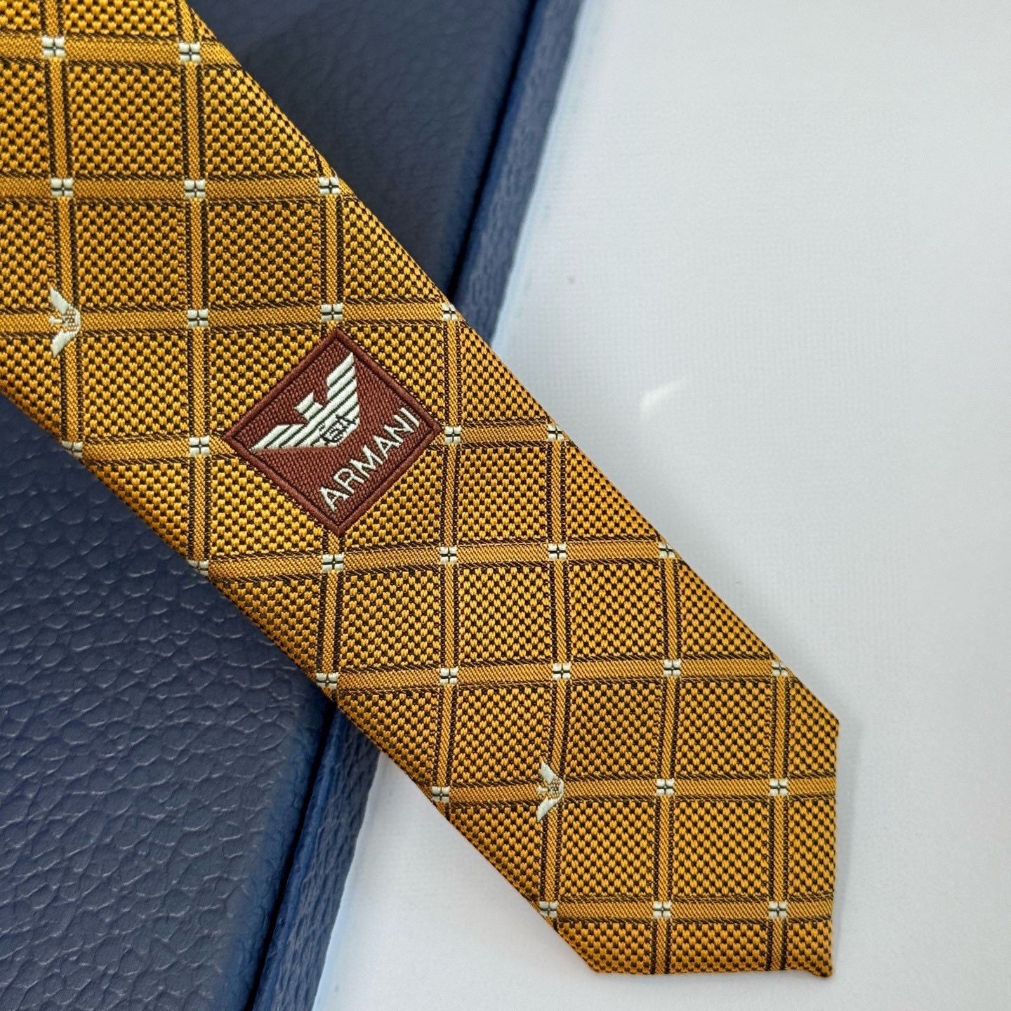 エンポリオアルマニ風 ネクタイ メンズ ホスト 衣装 パーティ 100%シルク調 光沢 ゴールド - 画像 9