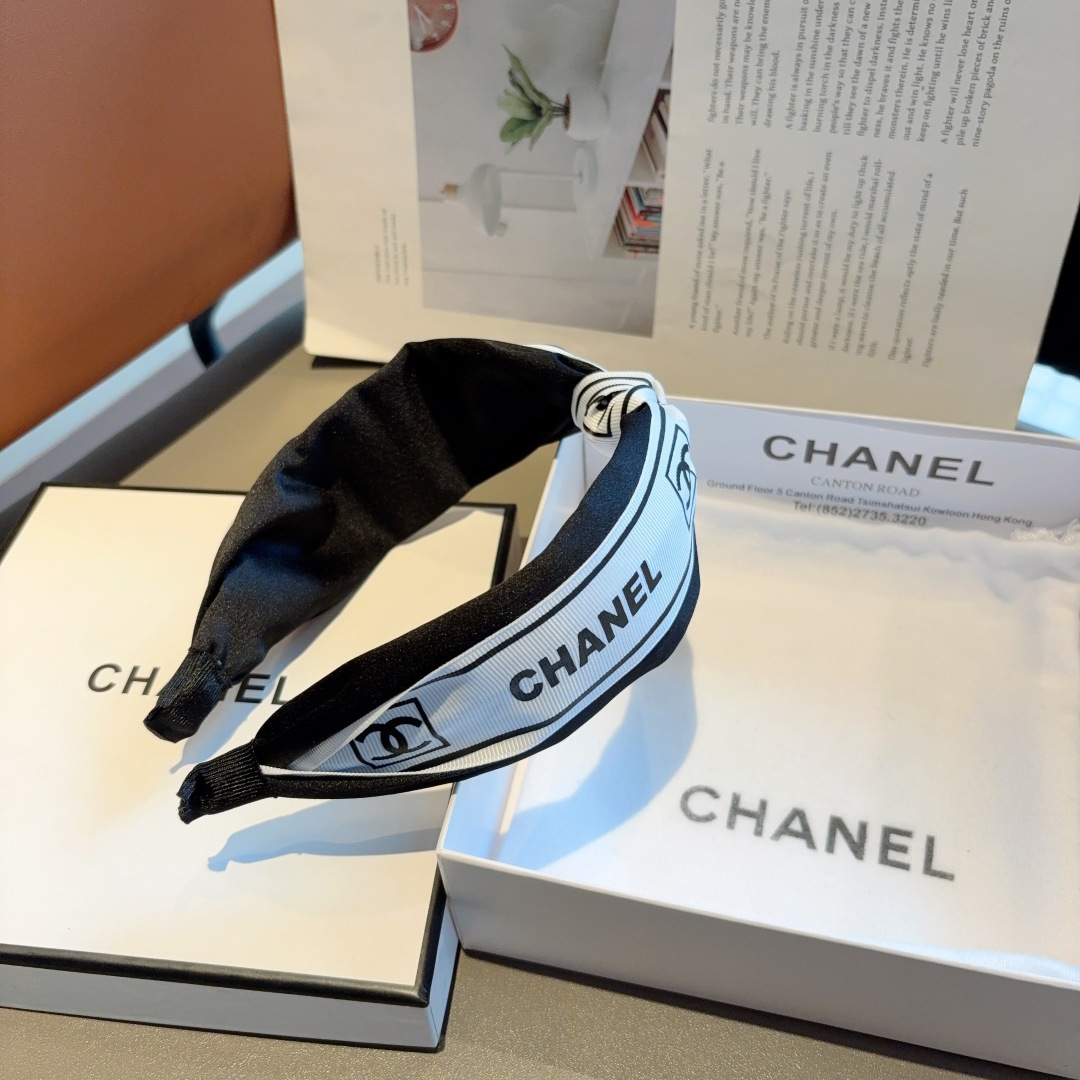 CHANEL シャネル ヘアアクセサリー ヘアバンド 本革 ブラック - 画像 8