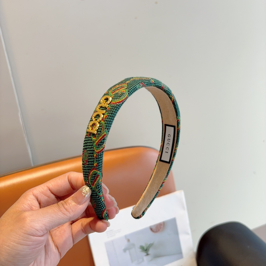GUCCI グッチ ヘアアクセサリー ファブリックヘッドバンド プリント柄 全3色 - 画像 2