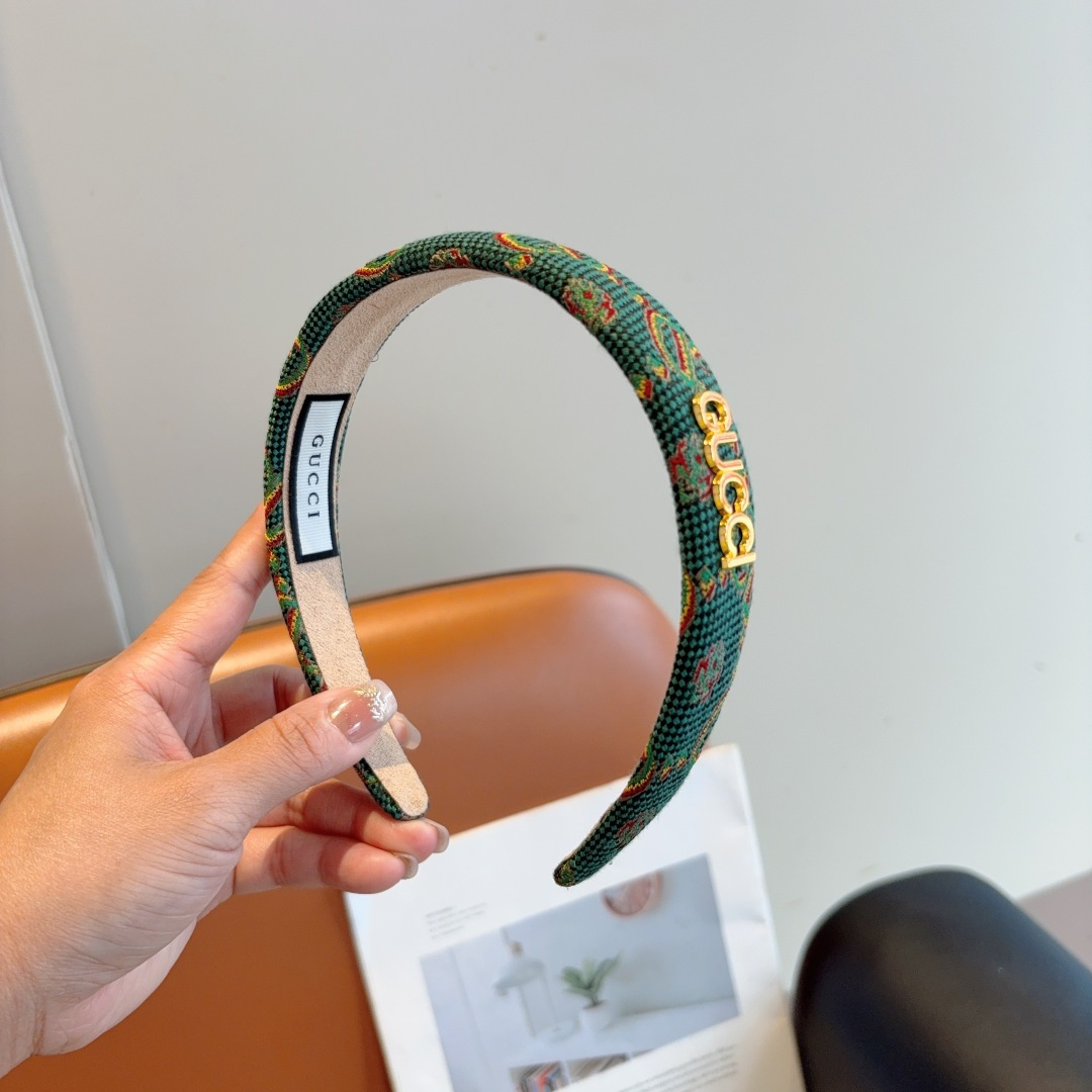 GUCCI グッチ ヘアアクセサリー ファブリックヘッドバンド プリント柄 全3色 - 画像 3