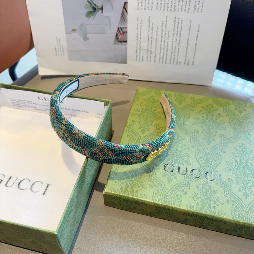 GUCCI グッチ ヘアアクセサリー ファブリックヘッドバンド プリント柄 全3色 - 画像 8