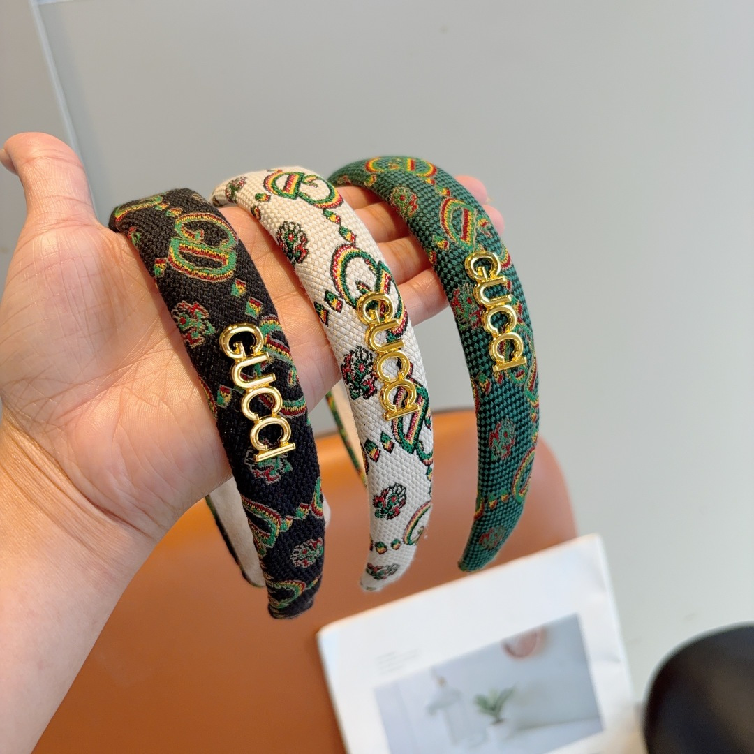 GUCCI グッチ ヘアアクセサリー ファブリックヘッドバンド プリント柄 全3色 - 画像 9