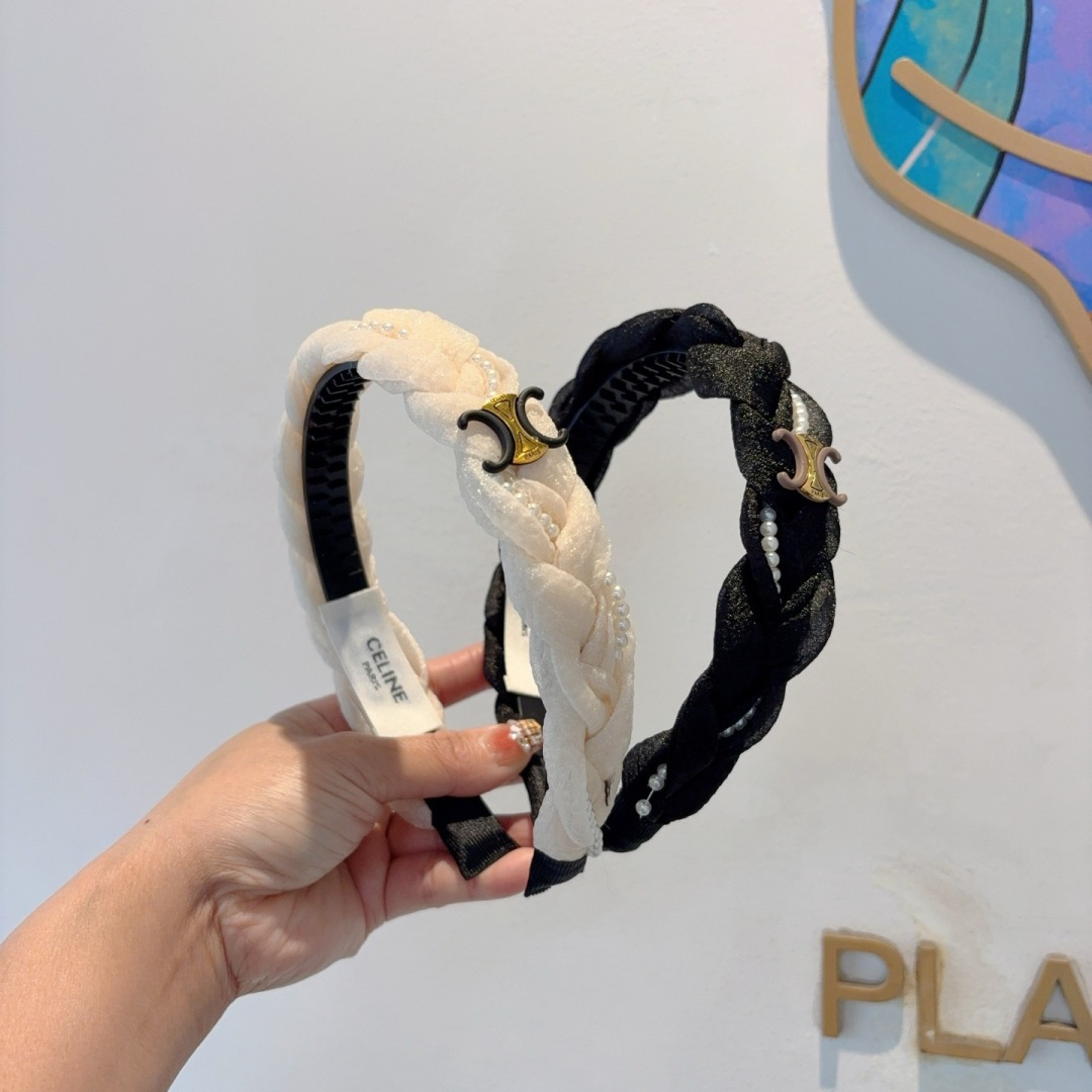 CELINE シェリーヌ ヘアバンド 本革 ブランド 通勤 通学 全2色 - 画像 9