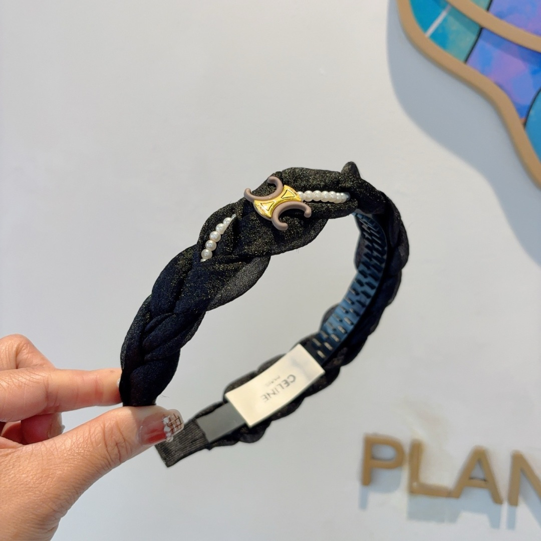 CELINE シャネル ヘアアクセサリー ブラック ホワイト 2色展開 - 画像 3