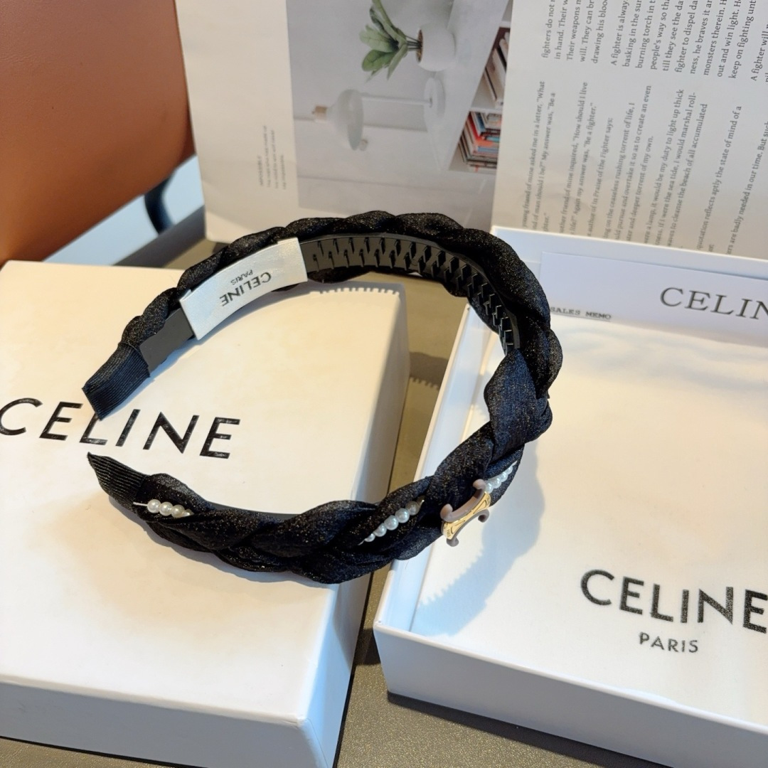 CELINE シャネル ヘアアクセサリー ブラック ホワイト 2色展開 - 画像 8