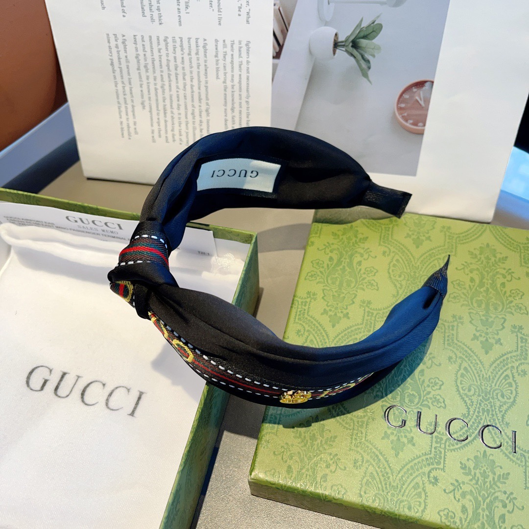 GUCCI グッチ ヘアバンド ファッション ブランド アクセサリー ブラック 全2色 - 画像 7