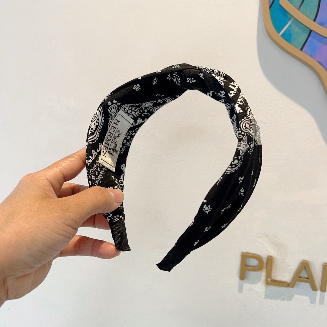 HERMES ランバンスタイル ヘアバンド バンド ディオール ブラック - 画像 4