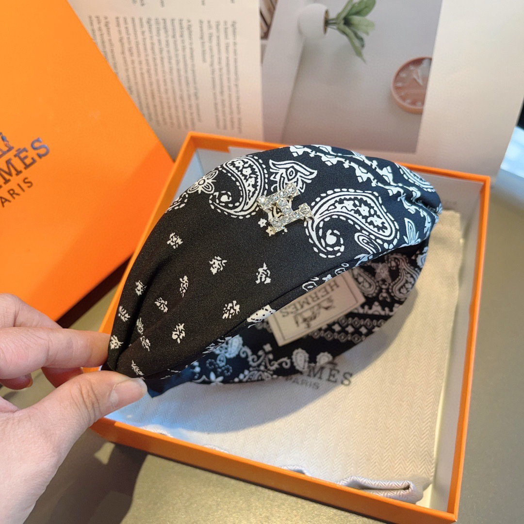 HERMES ランバンスタイル ヘアバンド バンド ディオール ブラック - 画像 6