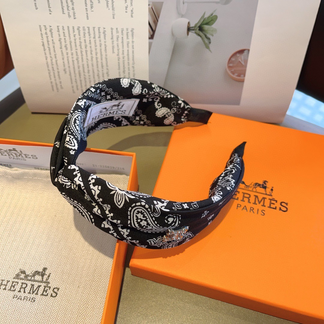 HERMES ランバンスタイル ヘアバンド バンド ディオール ブラック - 画像 7