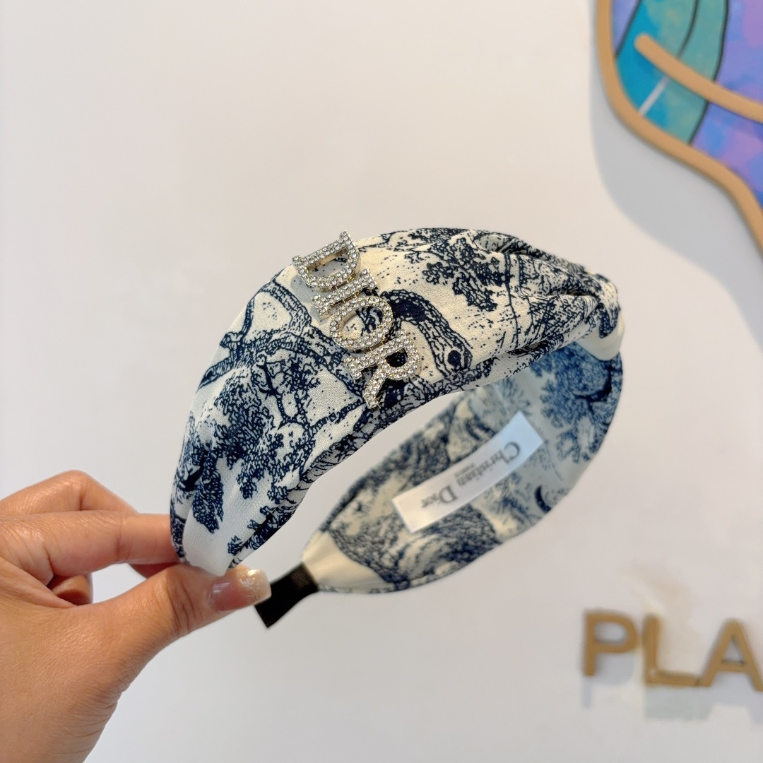 DIOR ディオール ヘアバンド ドゥーブル 通勤 ブルー 全1色 - 画像 2