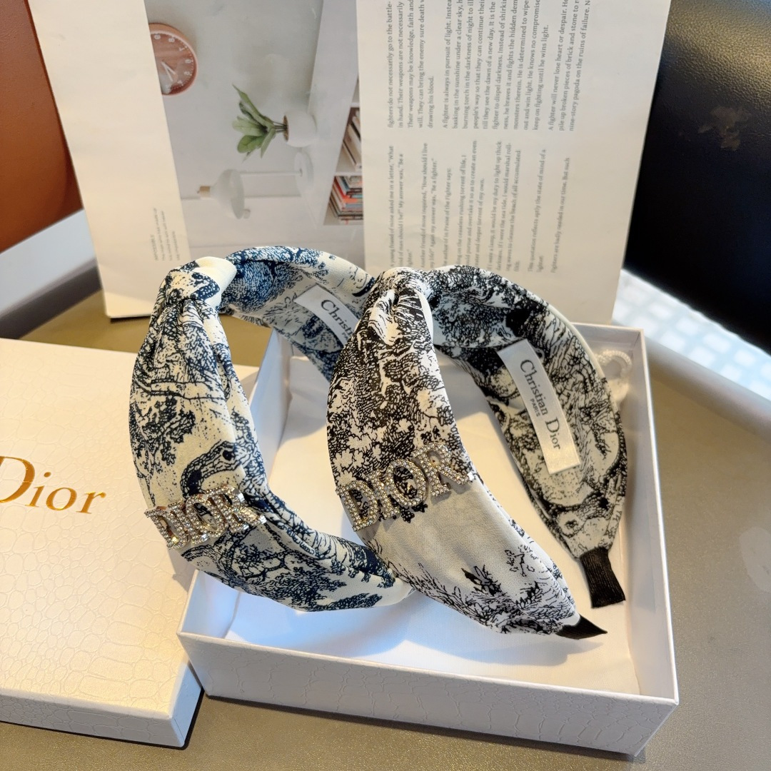 DIOR ディオール ヘアバンド ドゥーブル 通勤 ブルー 全1色 - 画像 3