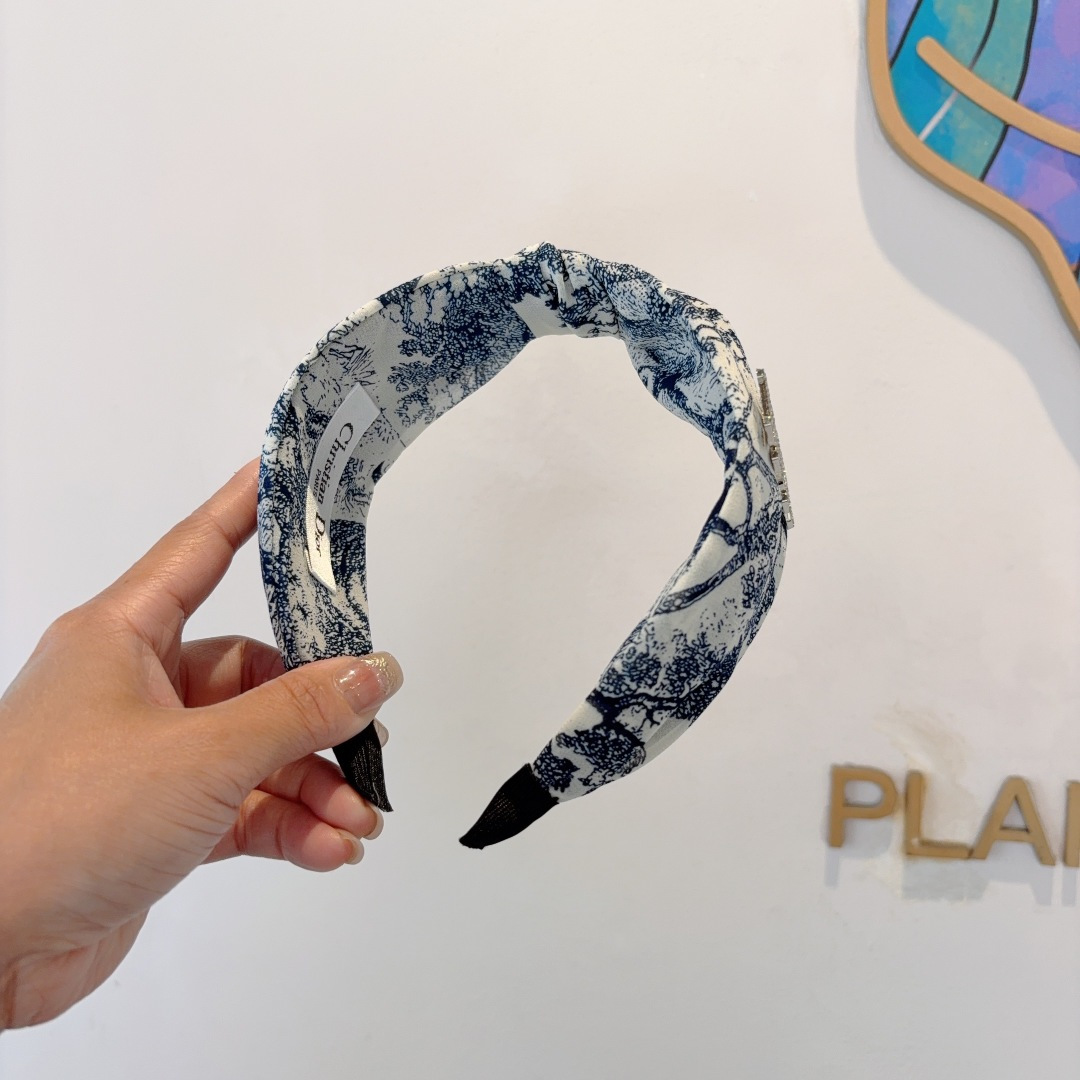 DIOR ディオール ヘアバンド ドゥーブル 通勤 ブルー 全1色 - 画像 4