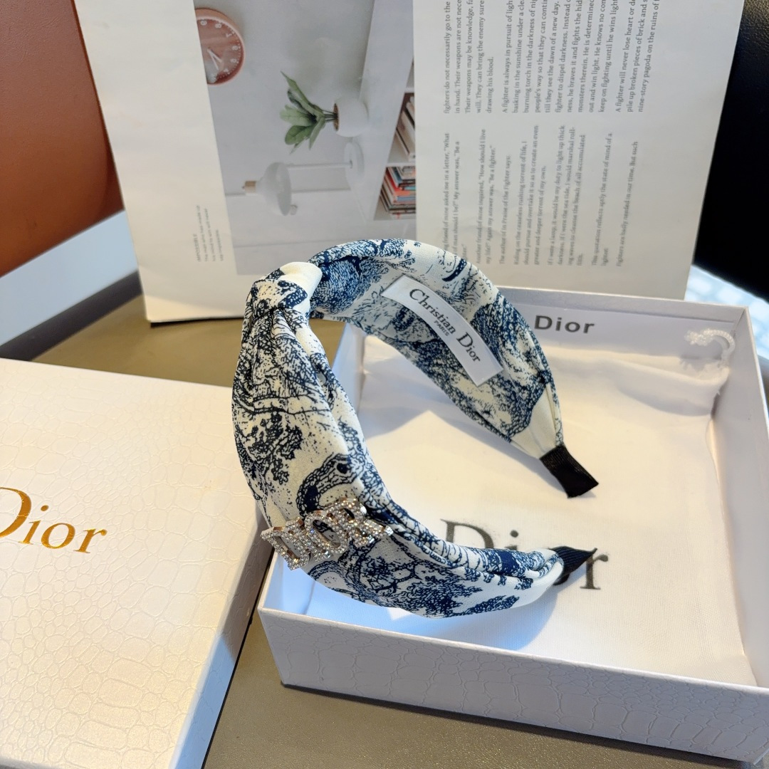 DIOR ディオール ヘアバンド ドゥーブル 通勤 ブルー 全1色 - 画像 5