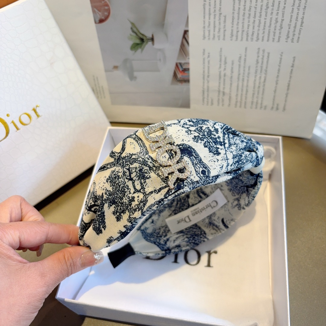DIOR ディオール ヘアバンド ドゥーブル 通勤 ブルー 全1色 - 画像 6