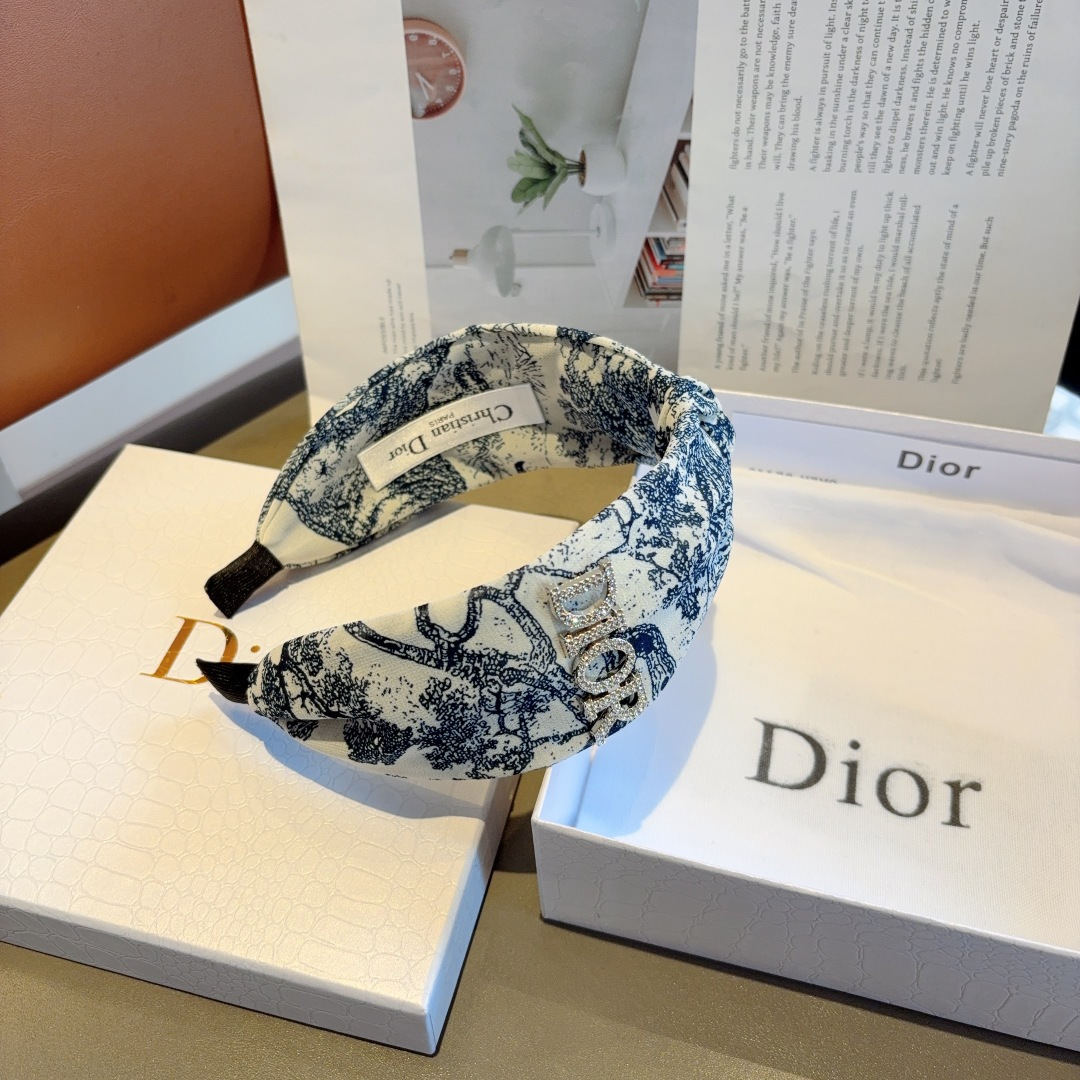 DIOR ディオール ヘアバンド ドゥーブル 通勤 ブルー 全1色 - 画像 7