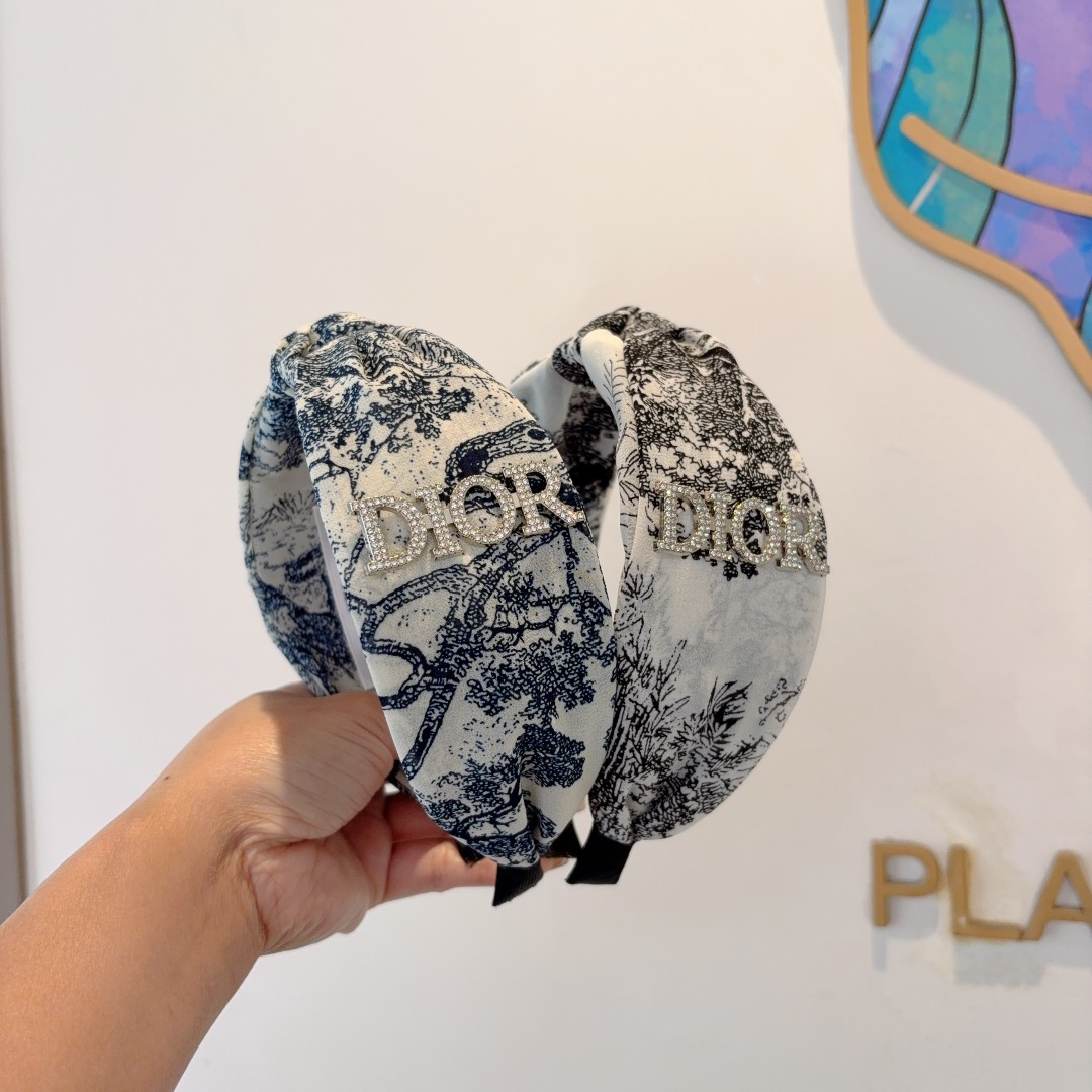 DIOR ディオール ヘアバンド ドゥーブル 通勤 ブルー 全1色 - 画像 8