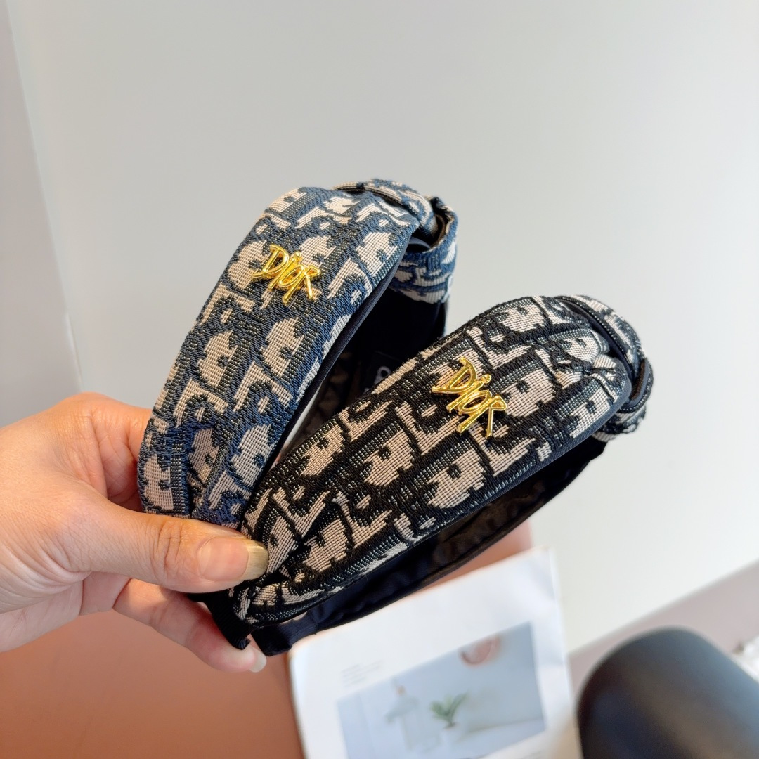 DIOR ディオール ヘアアクセサリー ディオール ドット柄 ブラック全2色 - 画像 2