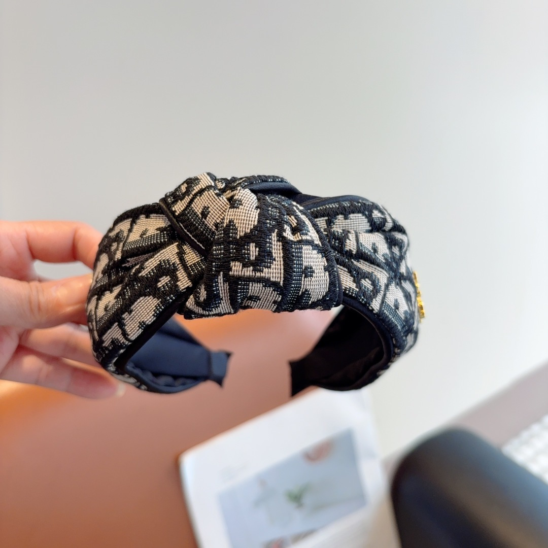 DIOR ディオール ヘアアクセサリー ディオール ドット柄 ブラック全2色 - 画像 5