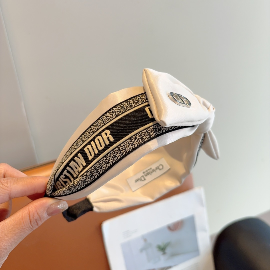 DIOR ディオール ヘアバンド ファッション バンド ブラック ホワイト 全2色 - 画像 3
