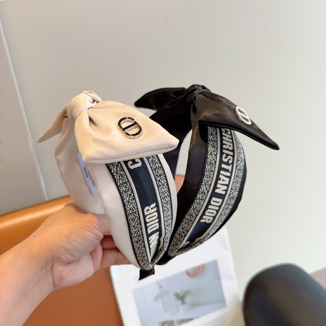 DIOR ディオール ヘアバンド ファッション バンド ブラック ホワイト 全2色 - 画像 4