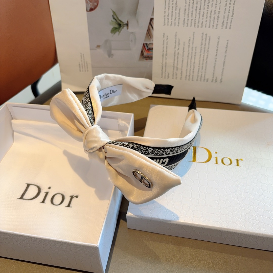 DIOR ディオール ヘアバンド ファッション バンド ブラック ホワイト 全2色 - 画像 8