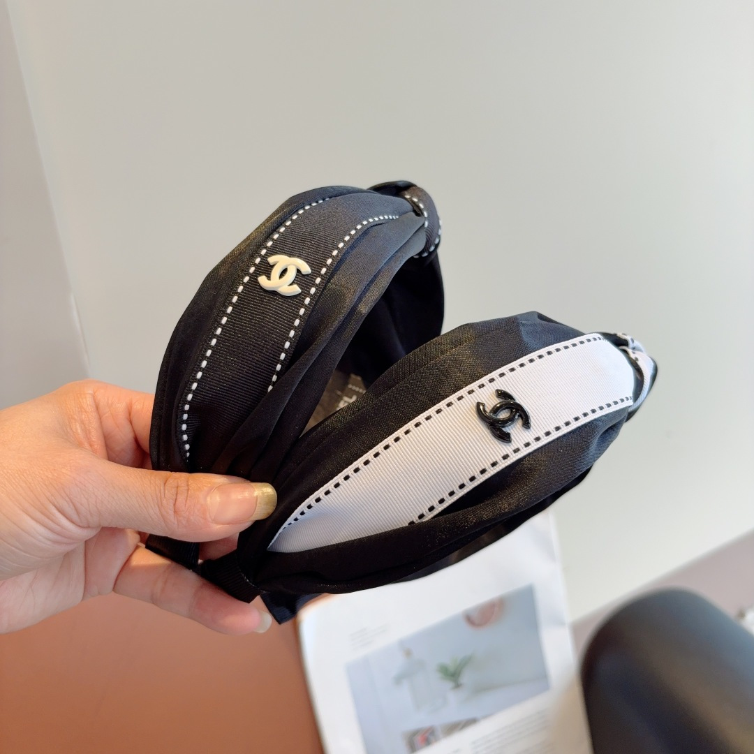 CHANEL シャネル ヘアバンド 本革 ファッション ブランド 通勤 ブラック - 画像 2