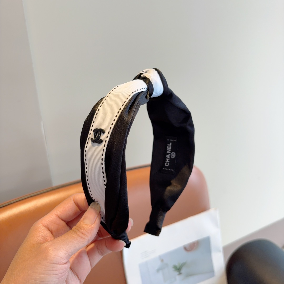 CHANEL シャネル ヘアバンド 本革 ファッション ブランド 通勤 ブラック - 画像 3