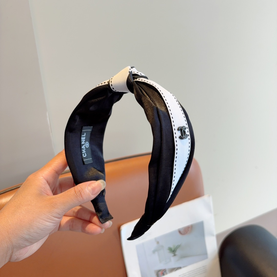 CHANEL シャネル ヘアバンド 本革 ファッション ブランド 通勤 ブラック - 画像 4