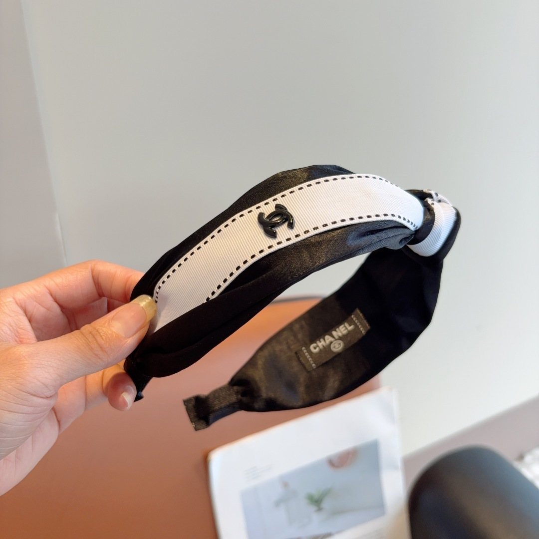 CHANEL シャネル ヘアバンド 本革 ファッション ブランド 通勤 ブラック - 画像 5