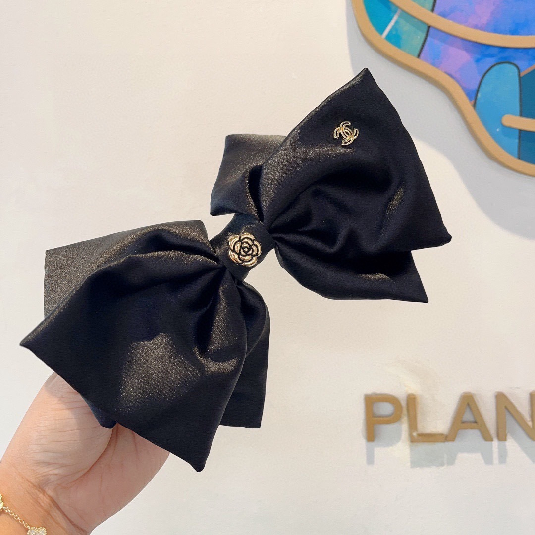 CHANEL シャネル ヘアアクセサリー ヘアピン フラットヘアクリップ ブラック - 画像 3