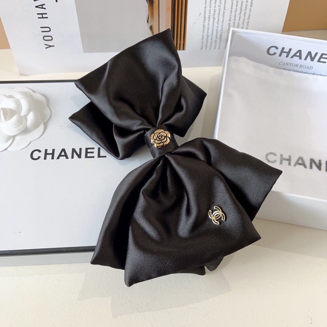 CHANEL シャネル ヘアアクセサリー ヘアピン フラットヘアクリップ ブラック - 画像 6