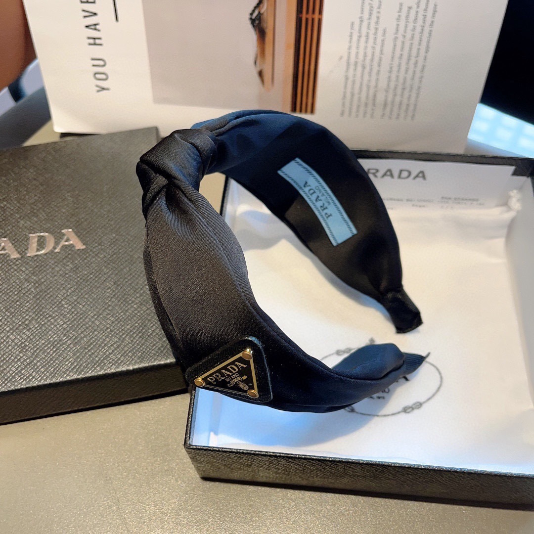 PRADA プラダ ヘアバンド ファッション ブランド ブラック - 画像 5