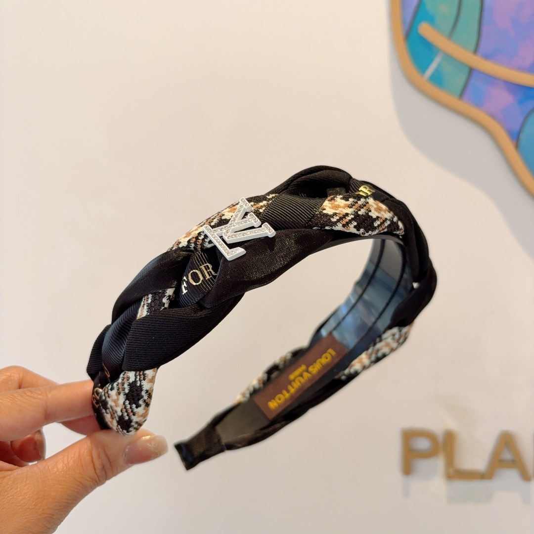 LOUIS VUITTON ルイヴィトン ヘッドバンド ブランド アクセサリー ブラック 全3色 - 画像 2
