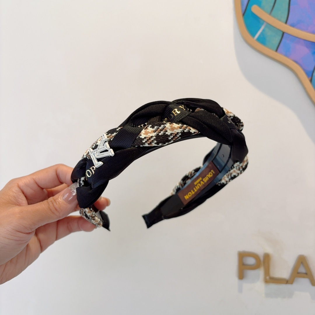 LOUIS VUITTON ルイヴィトン ヘッドバンド ブランド アクセサリー ブラック 全3色 - 画像 4