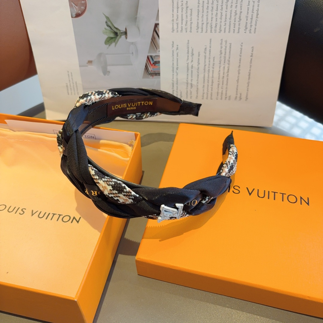 LOUIS VUITTON ルイヴィトン ヘッドバンド ブランド アクセサリー ブラック 全3色 - 画像 7