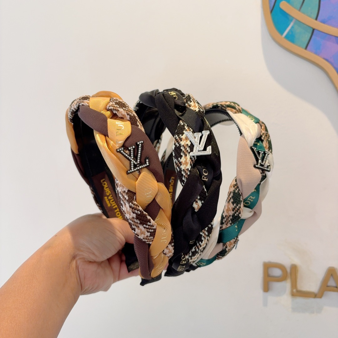 LOUIS VUITTON ルイヴィトン ヘッドバンド ブランド アクセサリー ブラック 全3色 - 画像 9