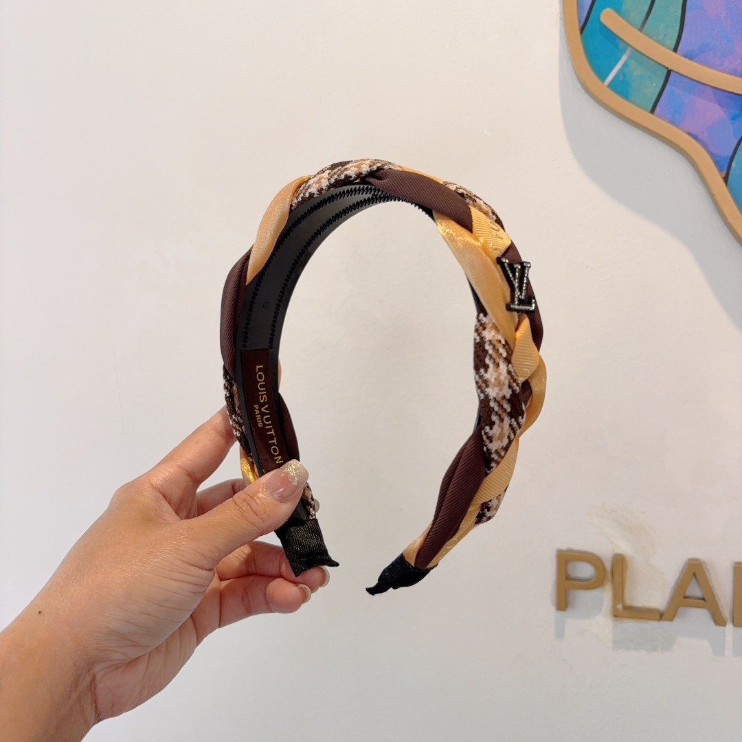 LOUIS VUITTON ルイヴィトン ヘアバンド ブランド ブラウン ブラック レッド グリーン オレンジ 全5色 - 画像 2