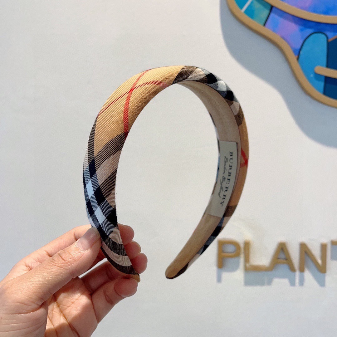 BURBERRY バーバリー ヘアバンド バーバリーフラグ ストライプ ブラック ベージュ 全2色 - 画像 2