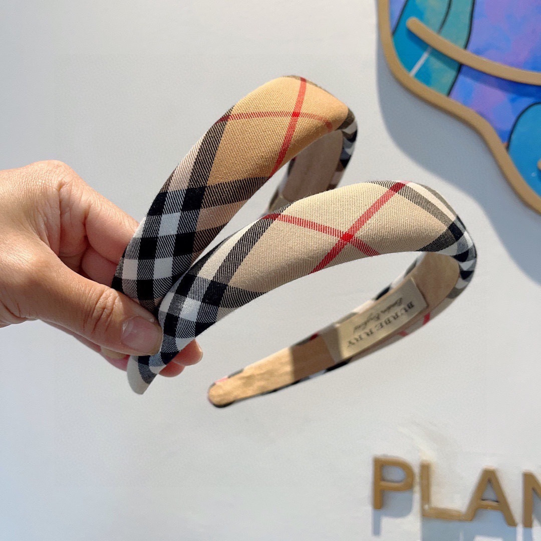 BURBERRY バーバリー ヘアバンド バーバリーフラグ ストライプ ブラック ベージュ 全2色 - 画像 9