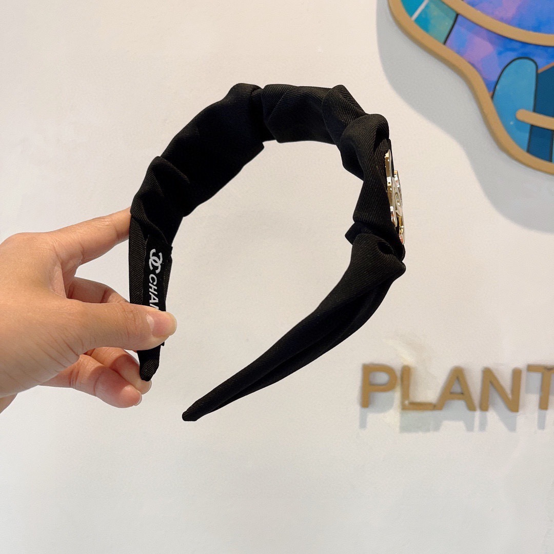 CHANEL シャネル ヘアバンド フラットヘアバンド 通勤 ブランド ブラック 全2色 - 画像 4