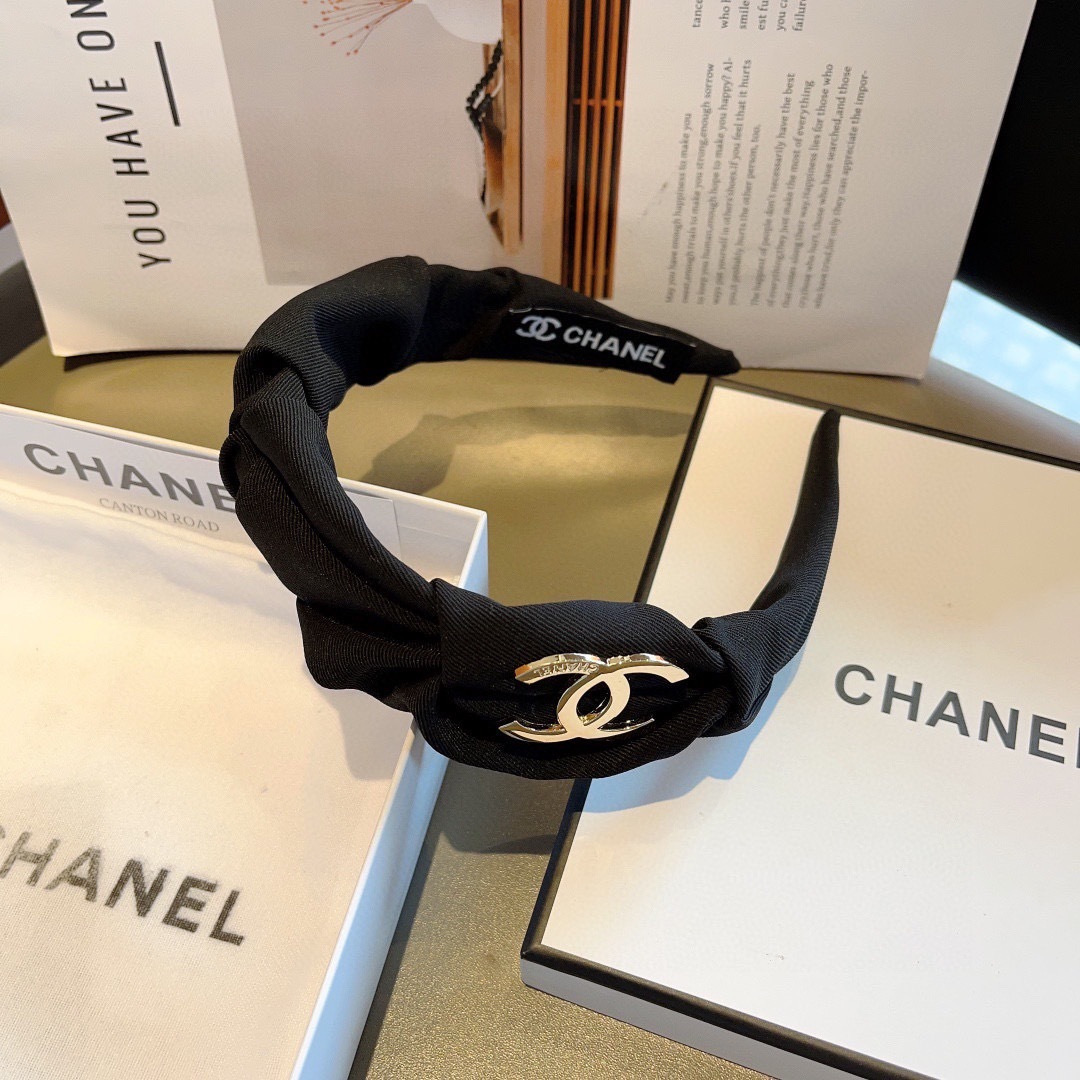 CHANEL シャネル ヘアバンド フラットヘアバンド 通勤 ブランド ブラック 全2色 - 画像 8