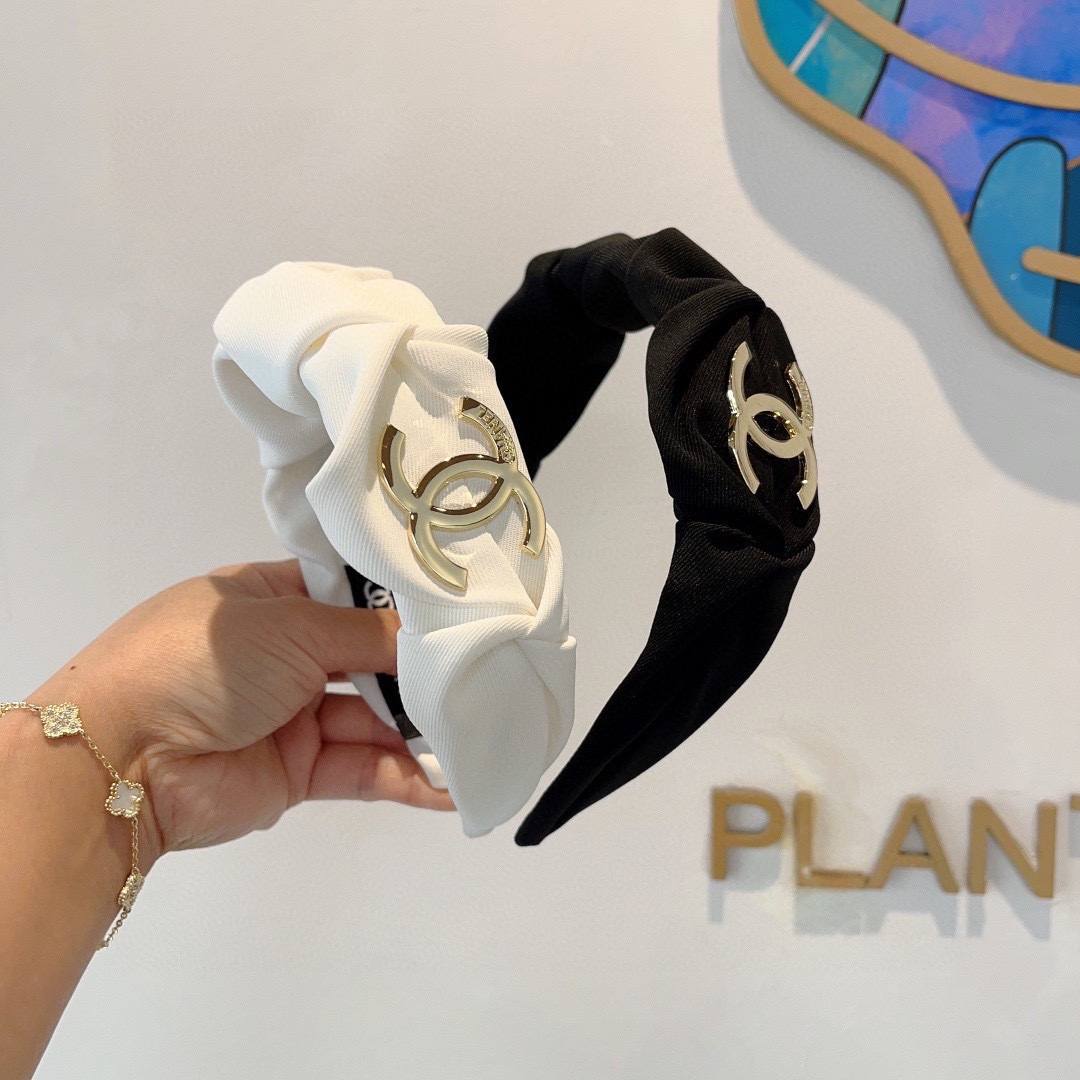 CHANEL シャネル ヘアバンド フラットヘアバンド 通勤 ブランド ブラック 全2色 - 画像 9