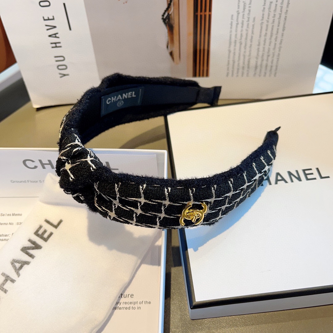 CHANEL シャネル ヘアバンド 本革 ファッション ブランド 2色展開 - 画像 7