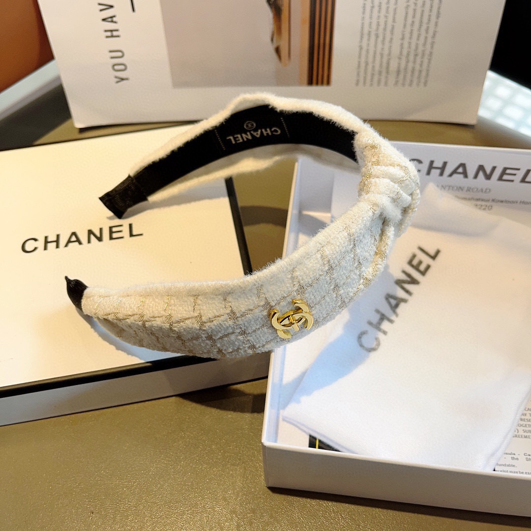 CHANEL シャネル ヘアバンド 本革 シルク ファッション ブランド 2色展開 - 画像 8