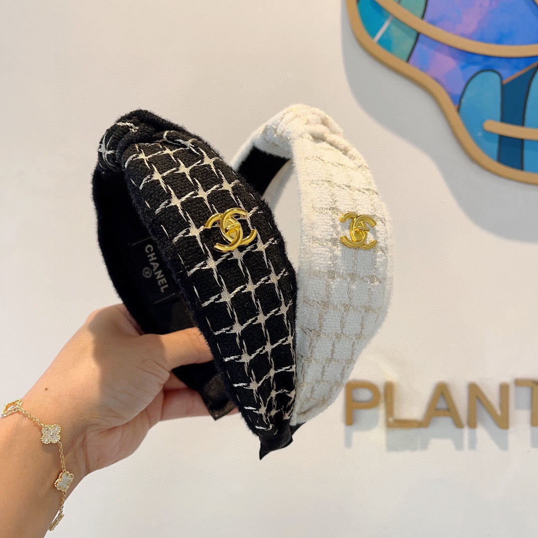 CHANEL シャネル ヘアバンド 本革 シルク ファッション ブランド 2色展開 - 画像 9