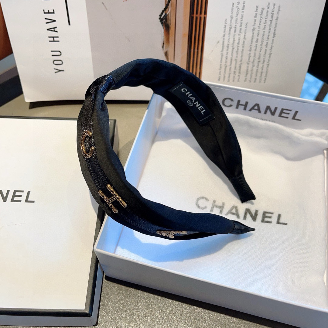 CHANEL シャネル ヘアバンド 本革 通勤 ブラック - 画像 5