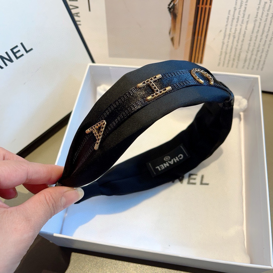 CHANEL シャネル ヘアバンド 本革 通勤 ブラック - 画像 6